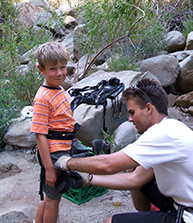 Expert instruction in rock climbing with Ian Potter, Ojai California